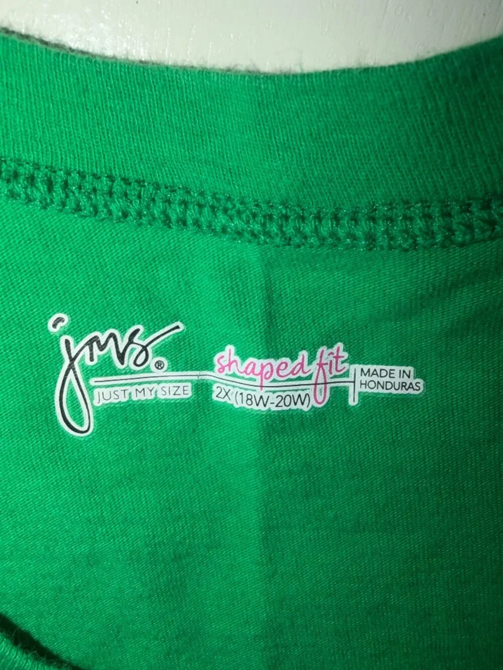 Just My Size Kelly Green Top W 2X - Picture 3 of 3